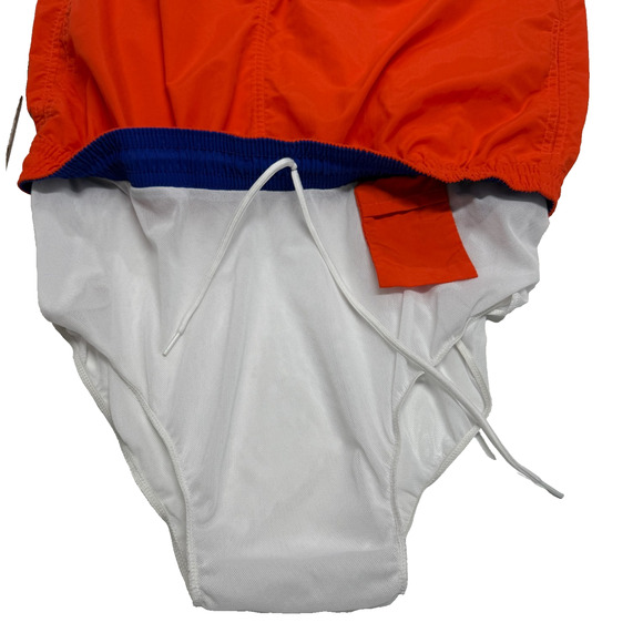 Polo Ralph Lauren Swim Trunks Mens XXL Orange Mesh Lined Drawstring Actual 36X6 - Picture 5 of 9